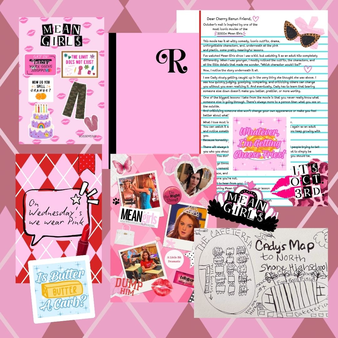 October’s Cherry Rerun Nostalgia Mail is inspired by one of the most iconic teen movies of the 2000s — Mean Girls