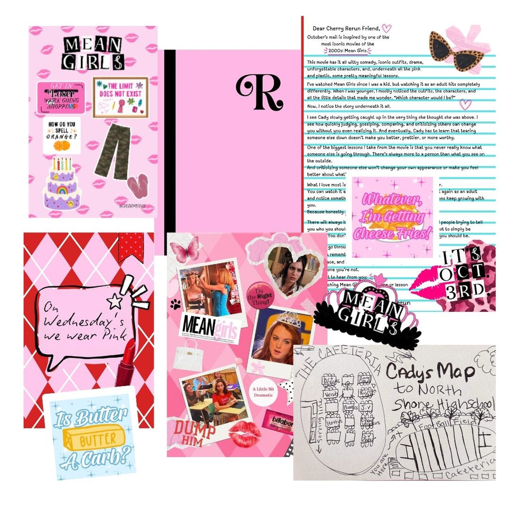 October’s Cherry Rerun Nostalgia Mail is inspired by one of the most iconic teen movies of the 2000s — Mean Girls