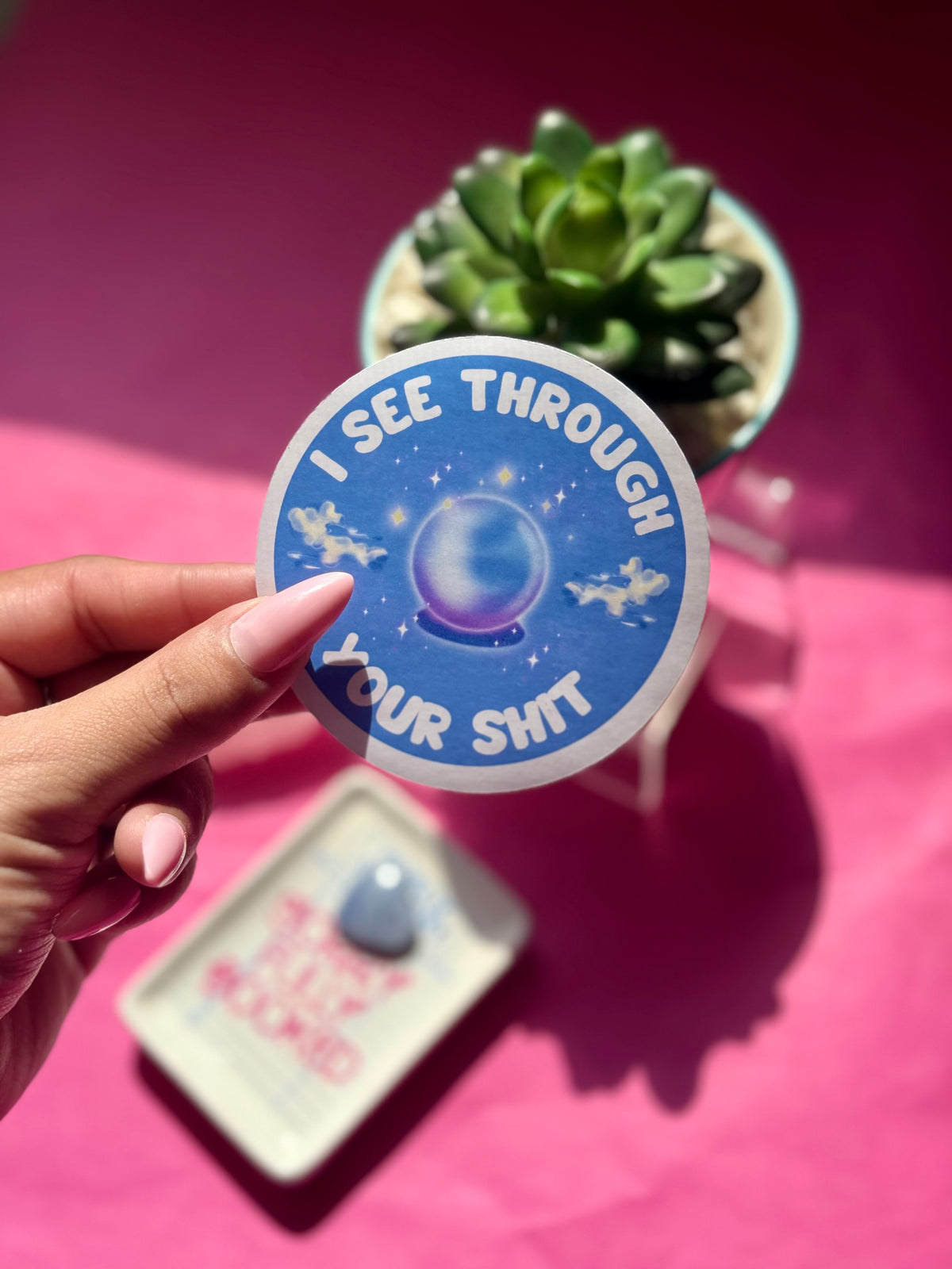 I  See Through Your Sh*t — Circle Sticker