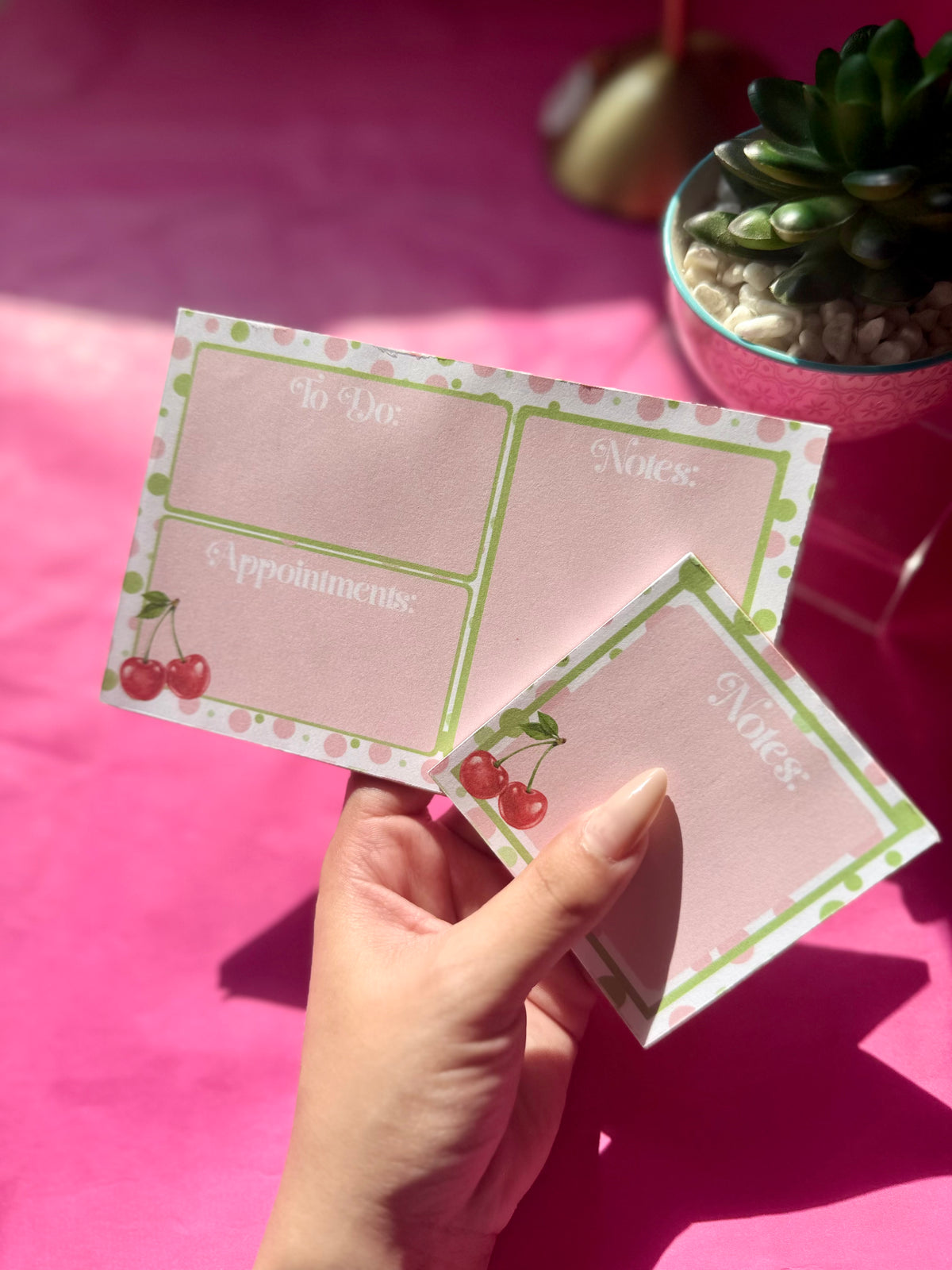 Cherry Notes Notepad Set
