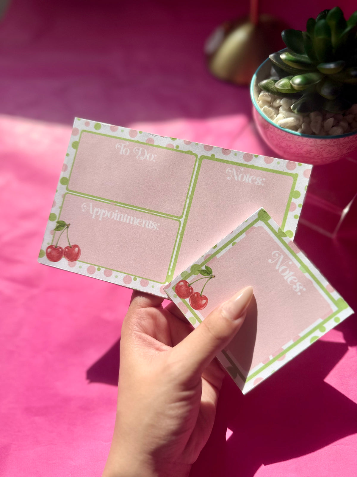 Cherry Notes Notepad Set