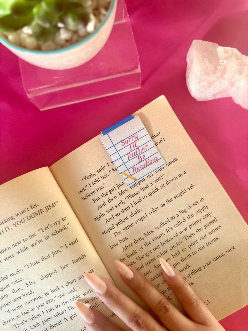 Sorry, I’d Rather Be Reading” Magnetic Bookmark