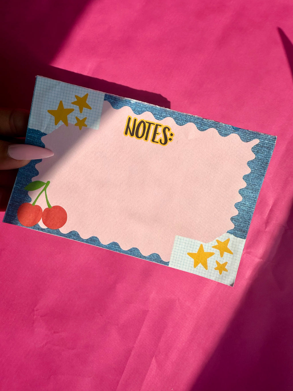 Denim Cherry Notepad Set